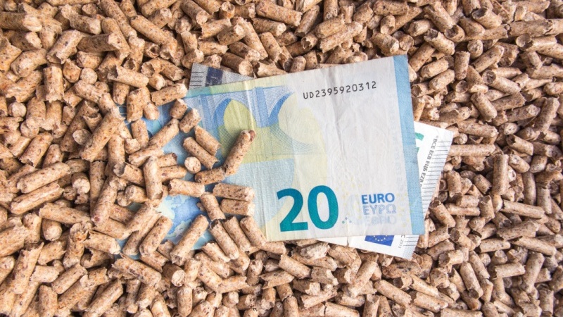 Pellet con banconote da 20 euro